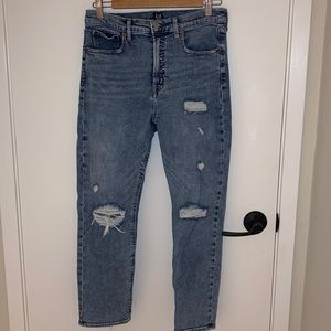 Gap High Waisted Ripped Jeans - Size 8P/29P